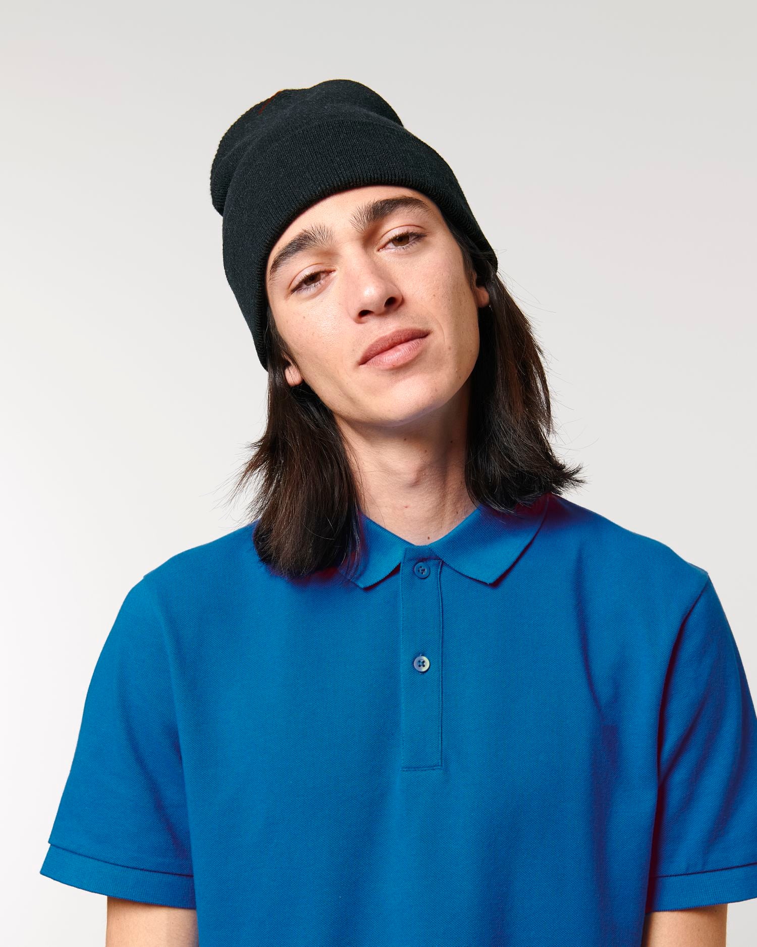 Rib Beanie in Farbe Black