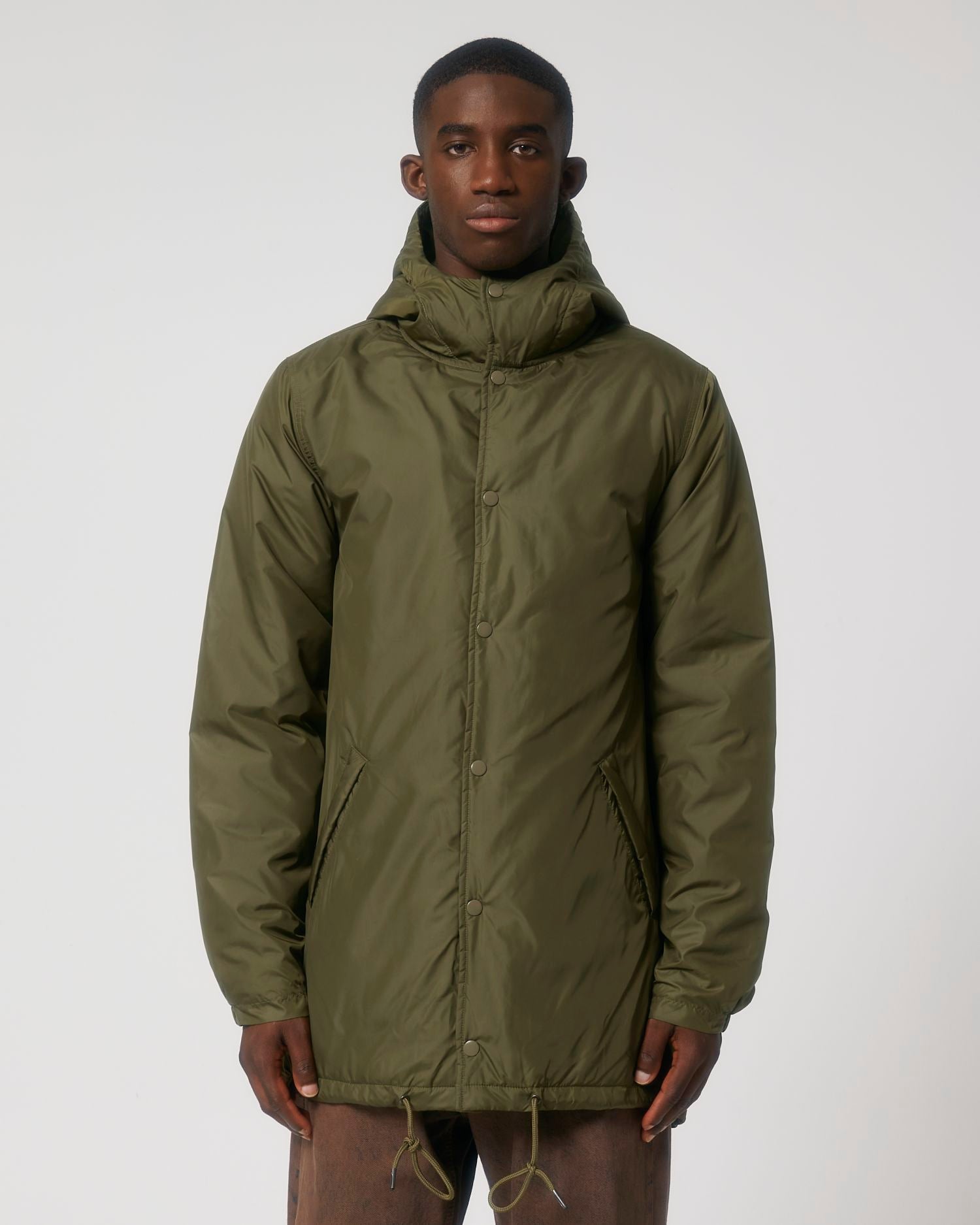 Padded Parker in Farbe British Khaki