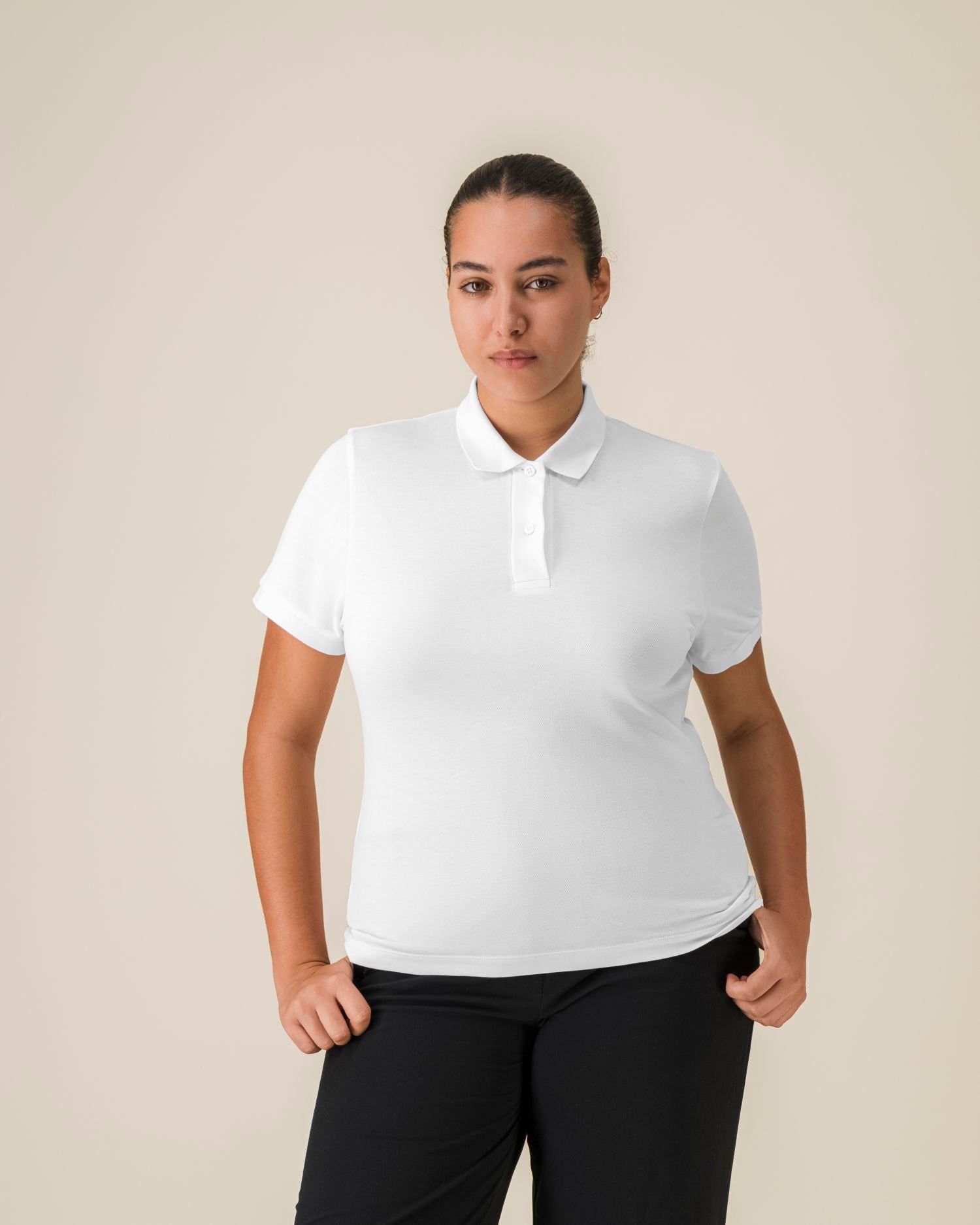 Poloshirt Stella Coaster in Farbe White