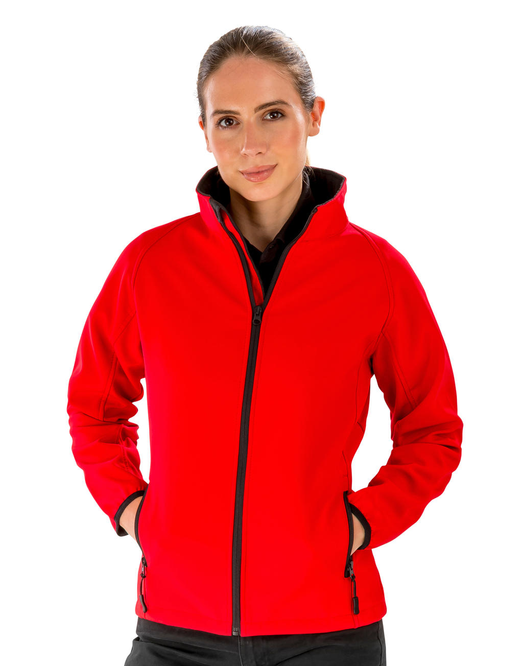 Ladies' Printable Softshell Jacket in Farbe White/Black