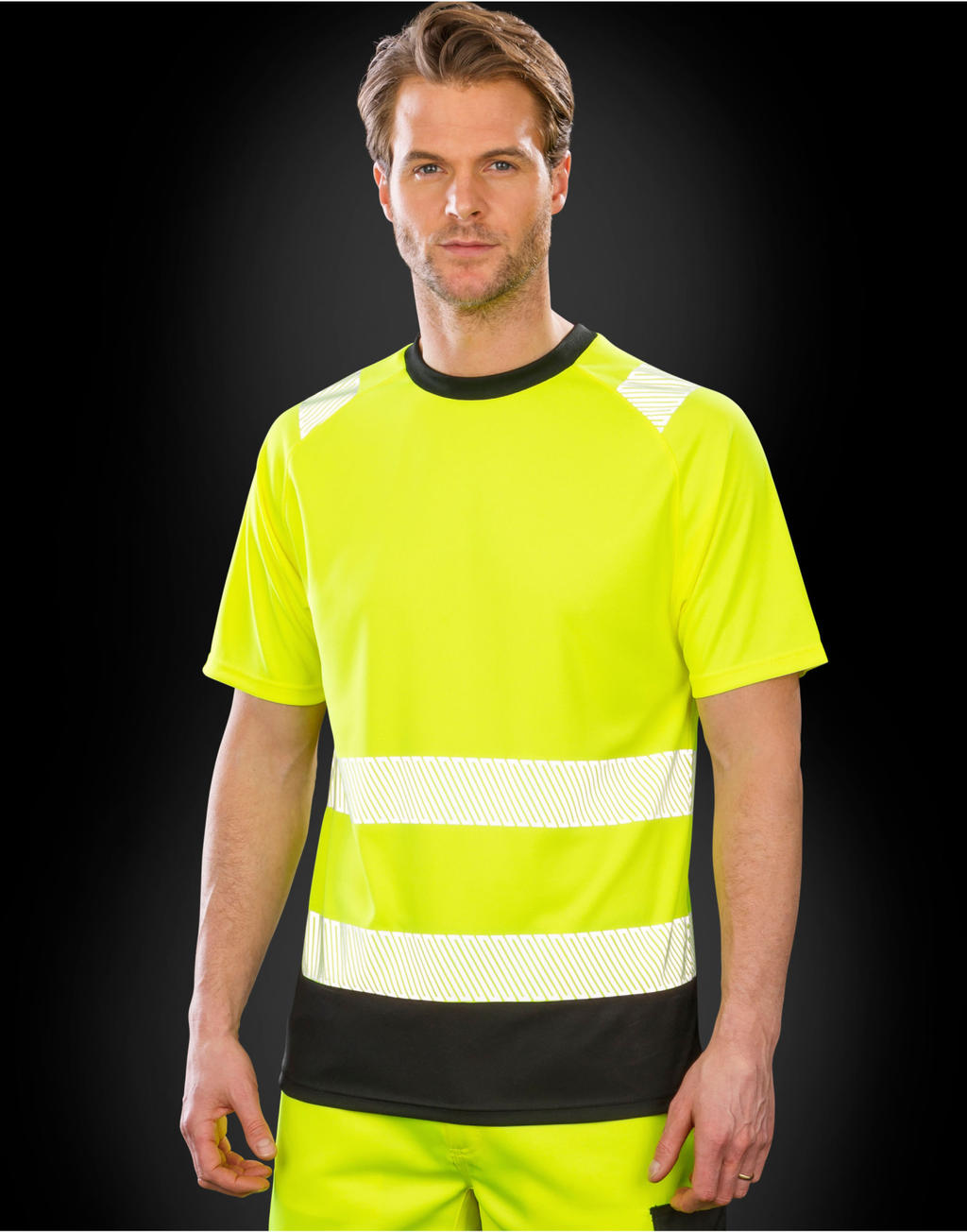 Recycled Safety T-Shirt in Farbe Fluorescent Yellow