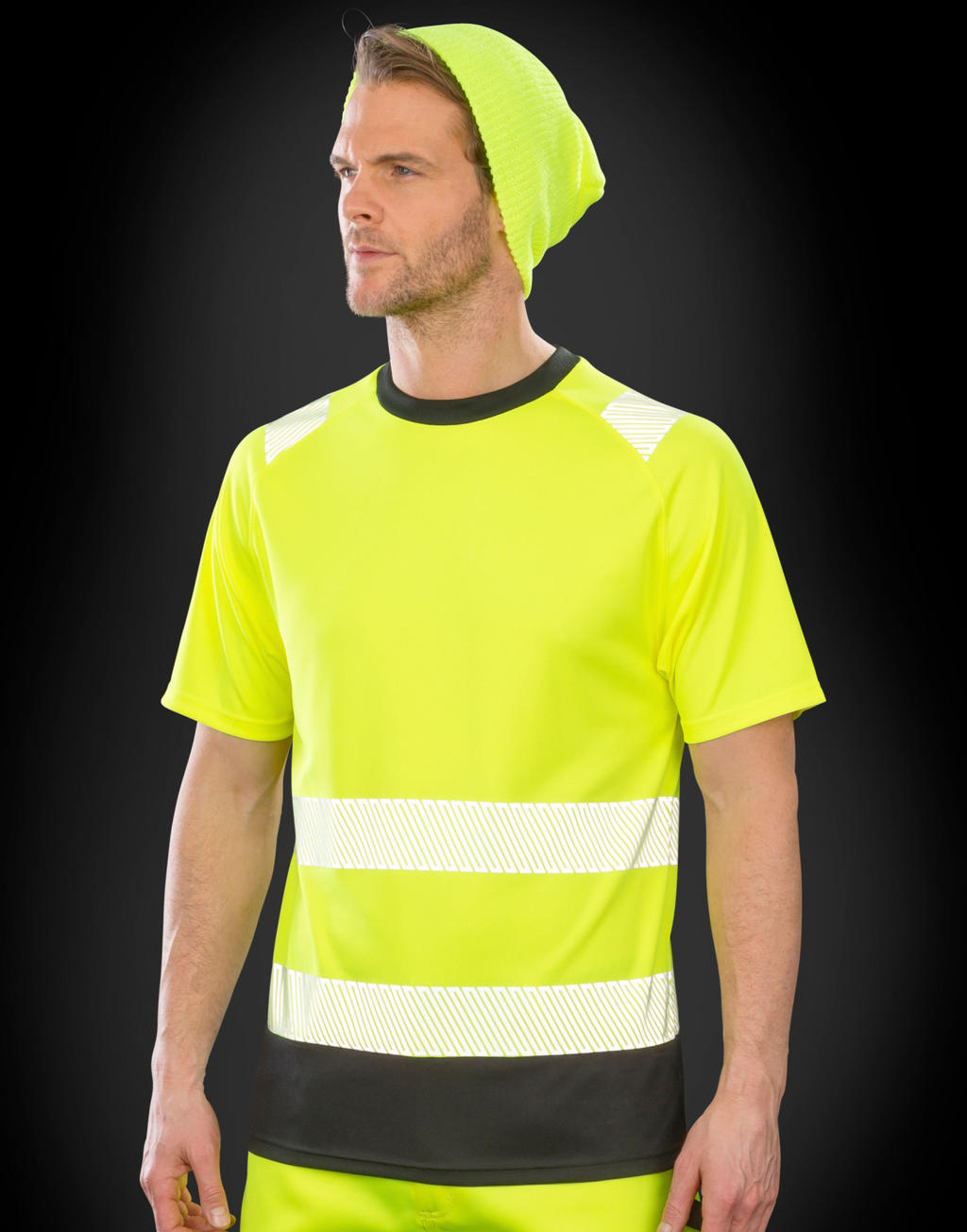 Recycled Safety T-Shirt in Farbe Fluorescent Yellow
