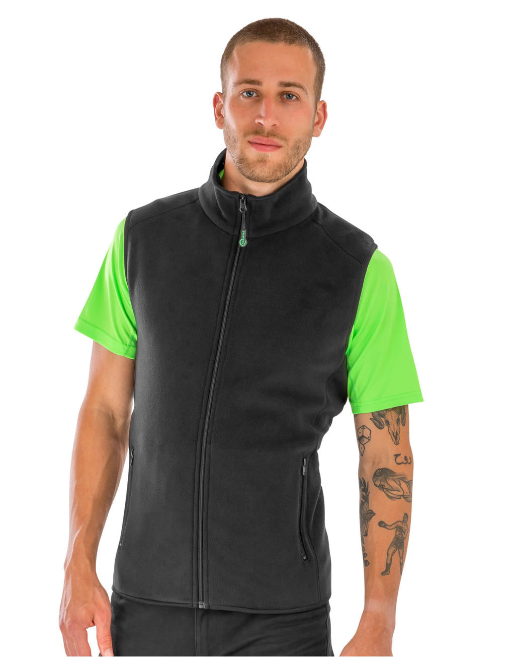 Recycled Fleece Polarthermic Bodywarmer in Farbe Black