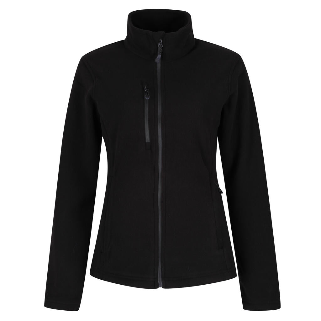 Women's Honestly Made Recycled Full Zip Fleece in Farbe Black