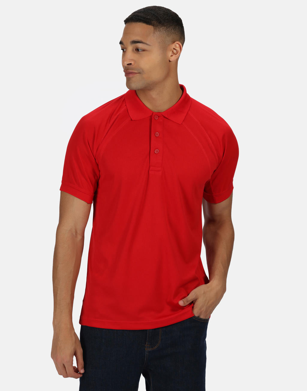  Coolweave Wicking Polo in Farbe Black
