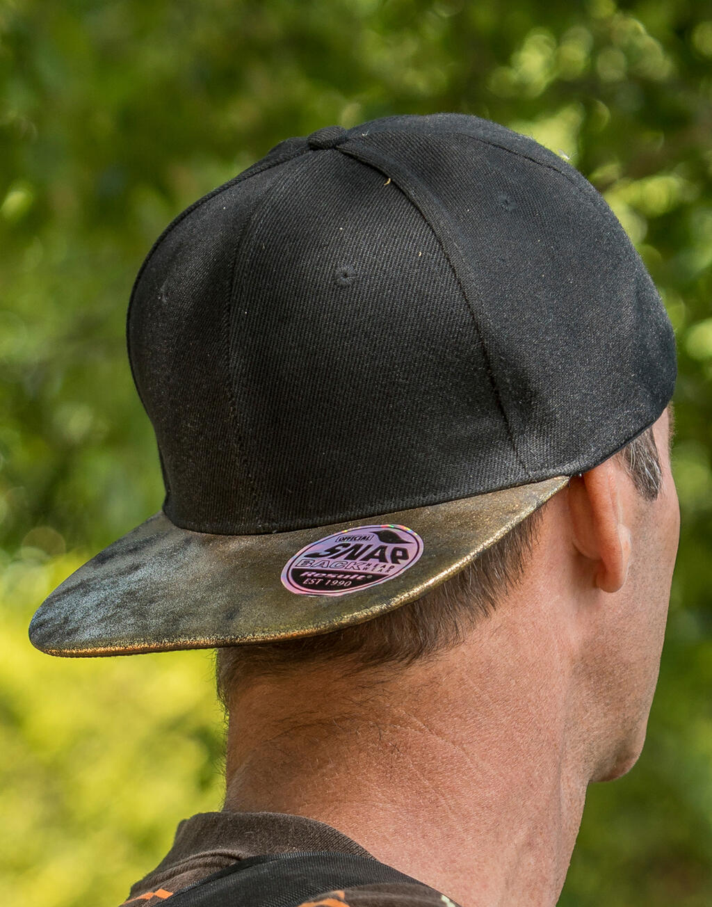  Bronx Glitter Flat Peak Snapback Cap  in Farbe Black/Green