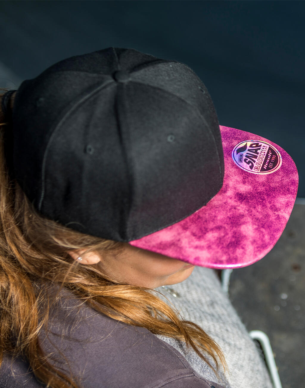  Bronx Glitter Flat Peak Snapback Cap  in Farbe Black/Green