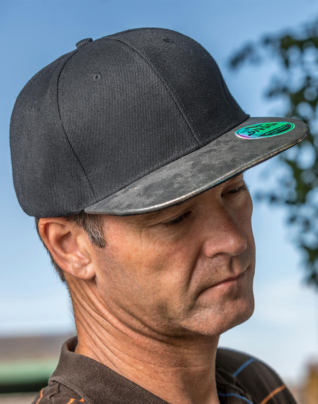  Bronx Glitter Flat Peak Snapback Cap  in Farbe Black/Green