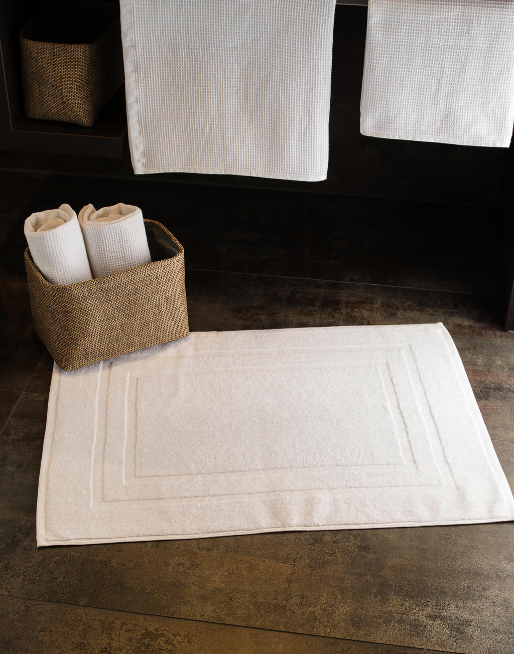  Tiber Bath Mat 50x70 cm in Farbe Snowwhite