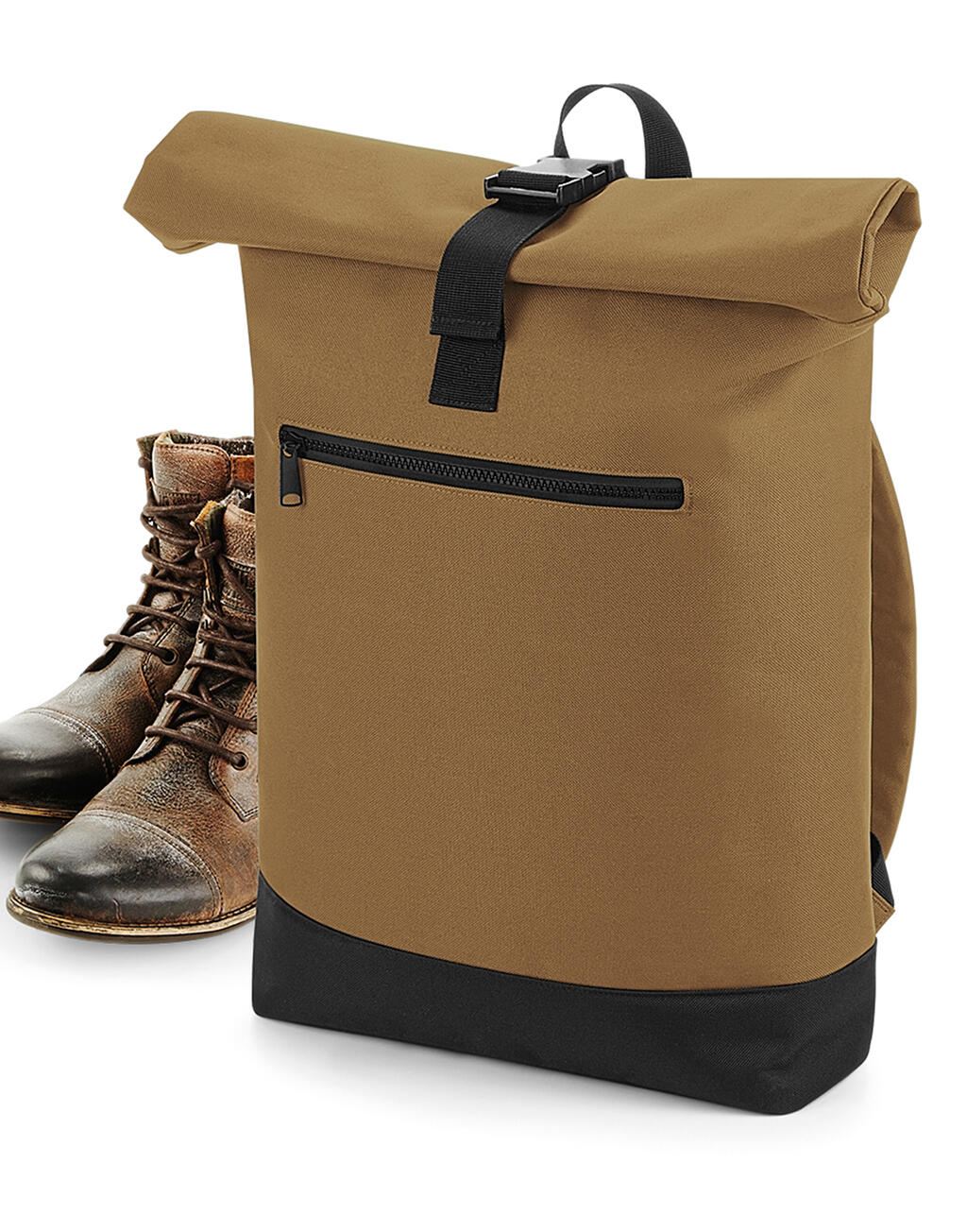  Roll-Top Backpack in Farbe Black
