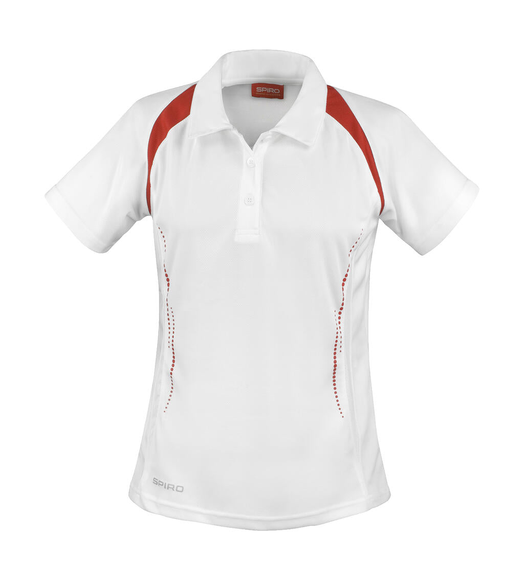  Ladies' Spiro Team Spirit Polo in Farbe White/Red