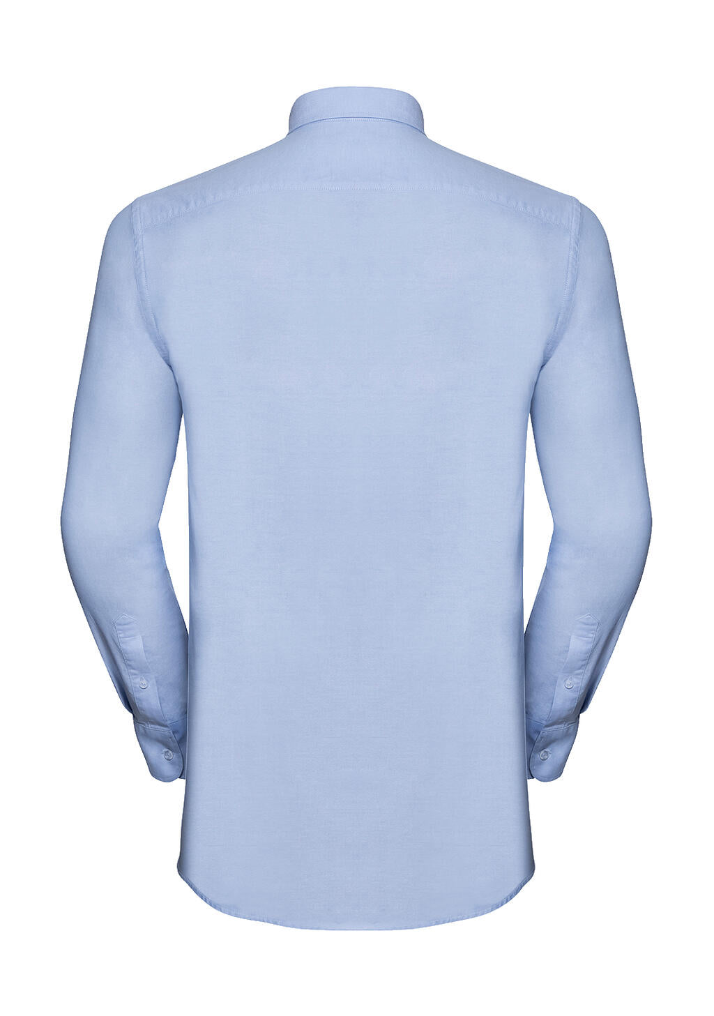  Men's LS Tailored Washed Oxford Shirt in Farbe White/Oxford Blue