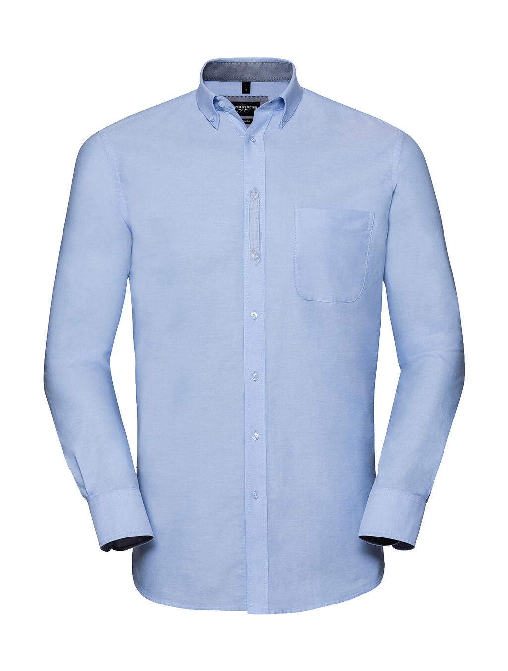  Men's LS Tailored Washed Oxford Shirt in Farbe Oxford Blue/Oxford Navy