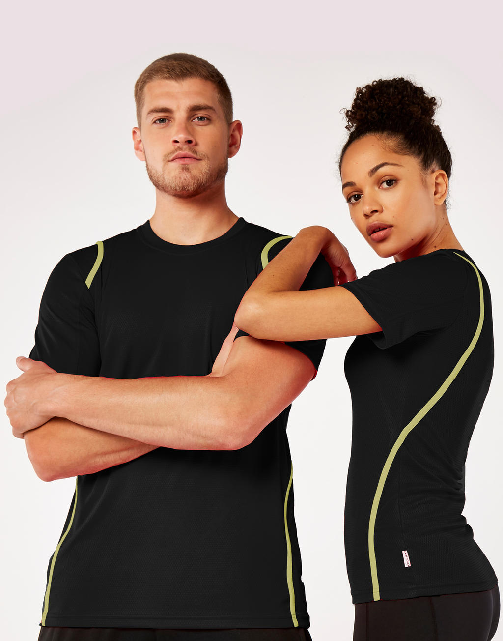  Regular Fit Cooltex® Contrast Tee in Farbe White/White