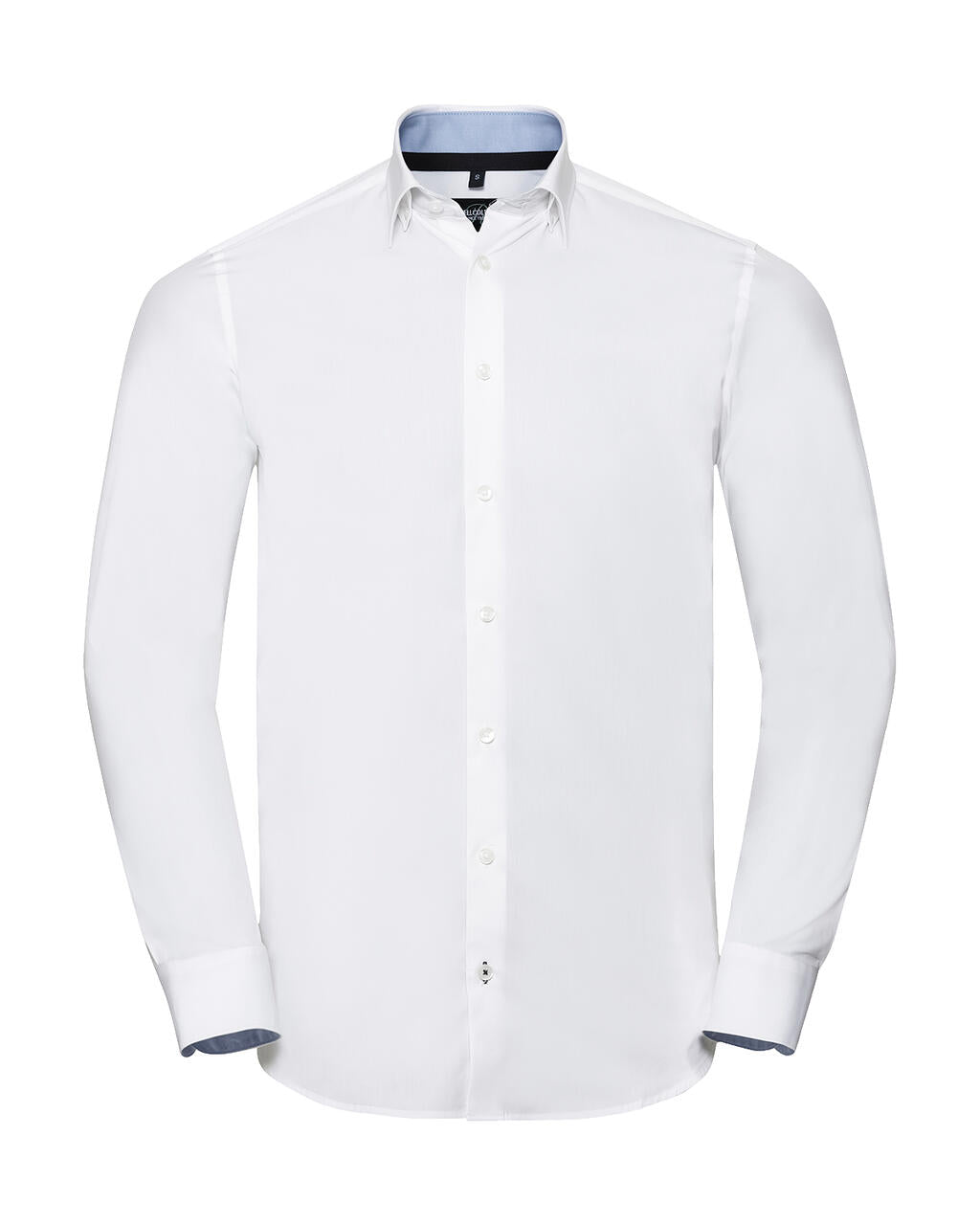 Men's LS Tailored Contrast Ultimate Stretch Shirt in Farbe White/Oxford Blue/Bright Navy