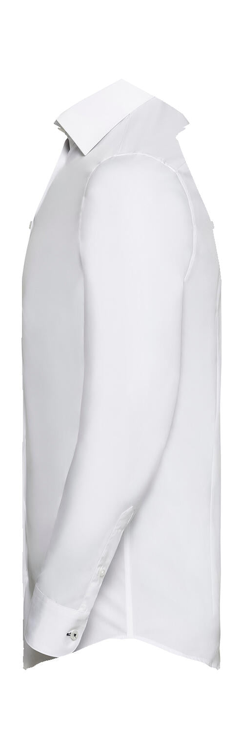  Men's LS Tailored Contrast Ultimate Stretch Shirt in Farbe White/Oxford Blue/Bright Navy