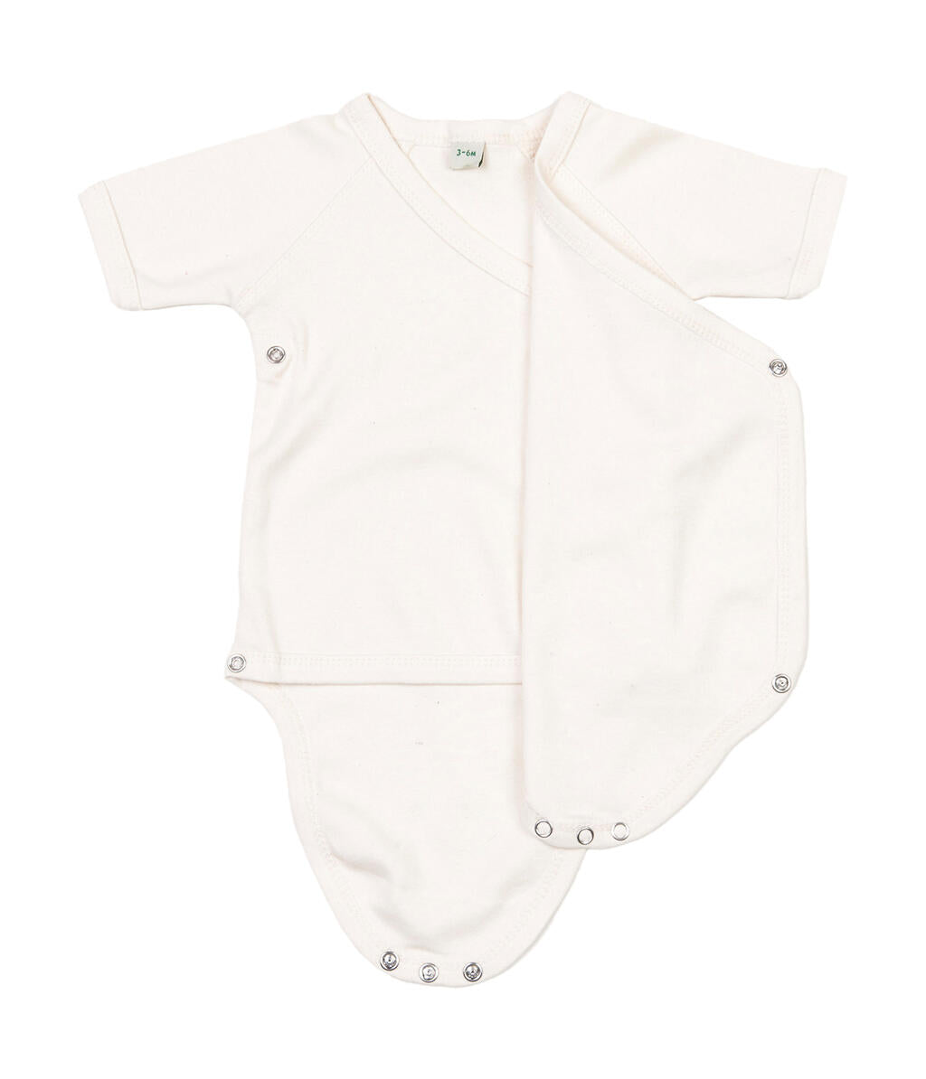  Baby Kimono Bodysuit in Farbe White