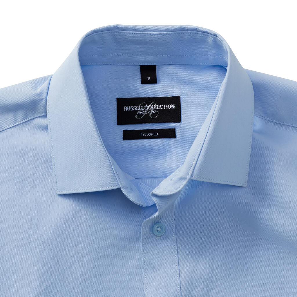  Men's LS Tailored Coolmax® Shirt in Farbe White