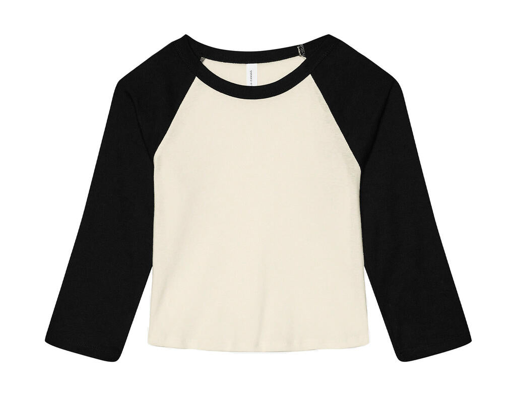 Women's Micro Rib 3/4 Raglan Baby Tee - ShirtStore