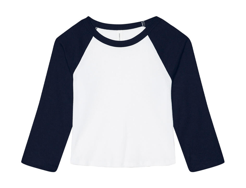 Women's Micro Rib 3/4 Raglan Baby Tee - ShirtStore