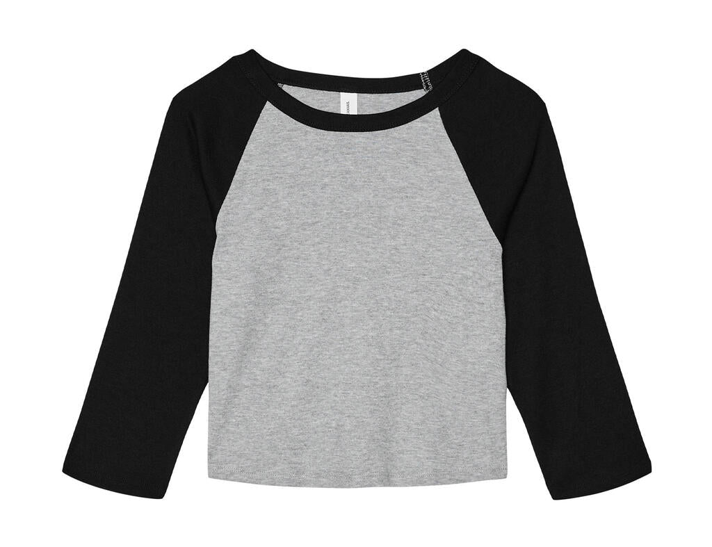 Women's Micro Rib 3/4 Raglan Baby Tee - ShirtStore