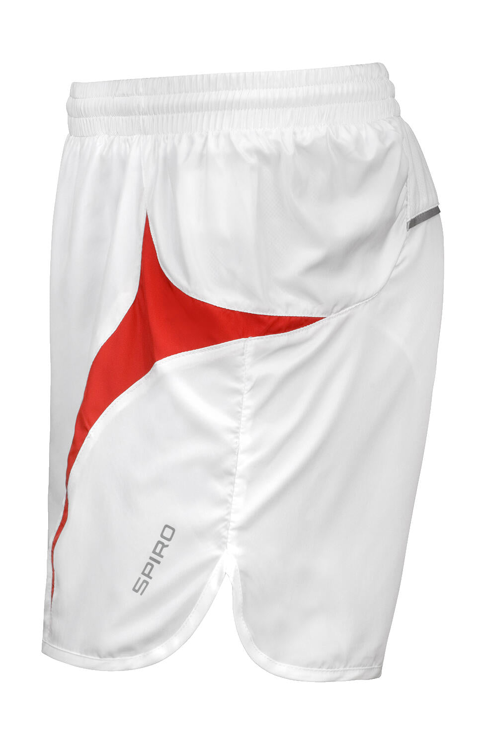  Unisex Micro Lite Running Shorts in Farbe White/Red
