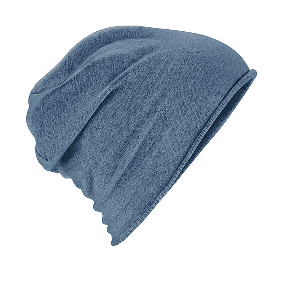  Jersey Beanie in Farbe Denim Blue