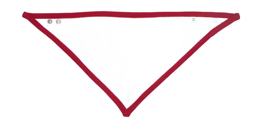  Bandana Bib in Farbe White/Red