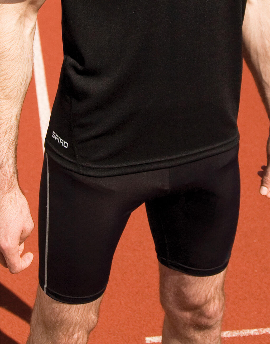  Men's Bodyfit Base Layer Shorts in Farbe Black