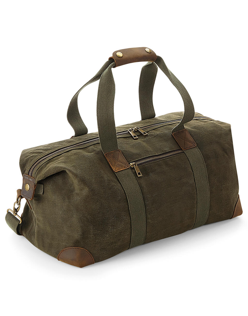  Heritage Waxed Canvas Holdall in Farbe Black