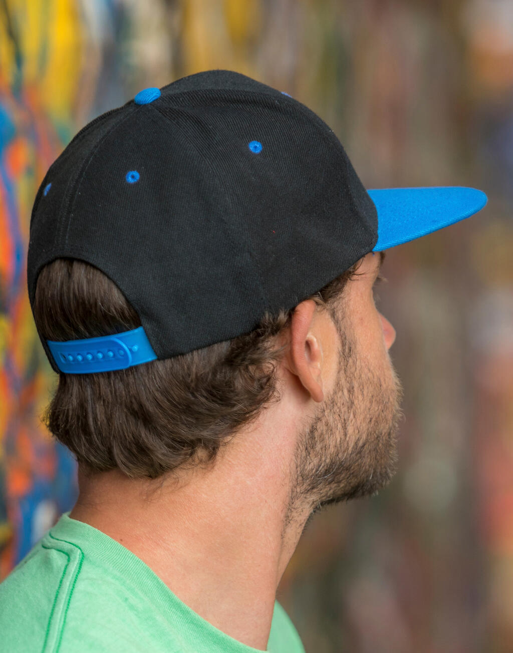  Bronx Original Flat Peak Dual Color in Farbe White/Black