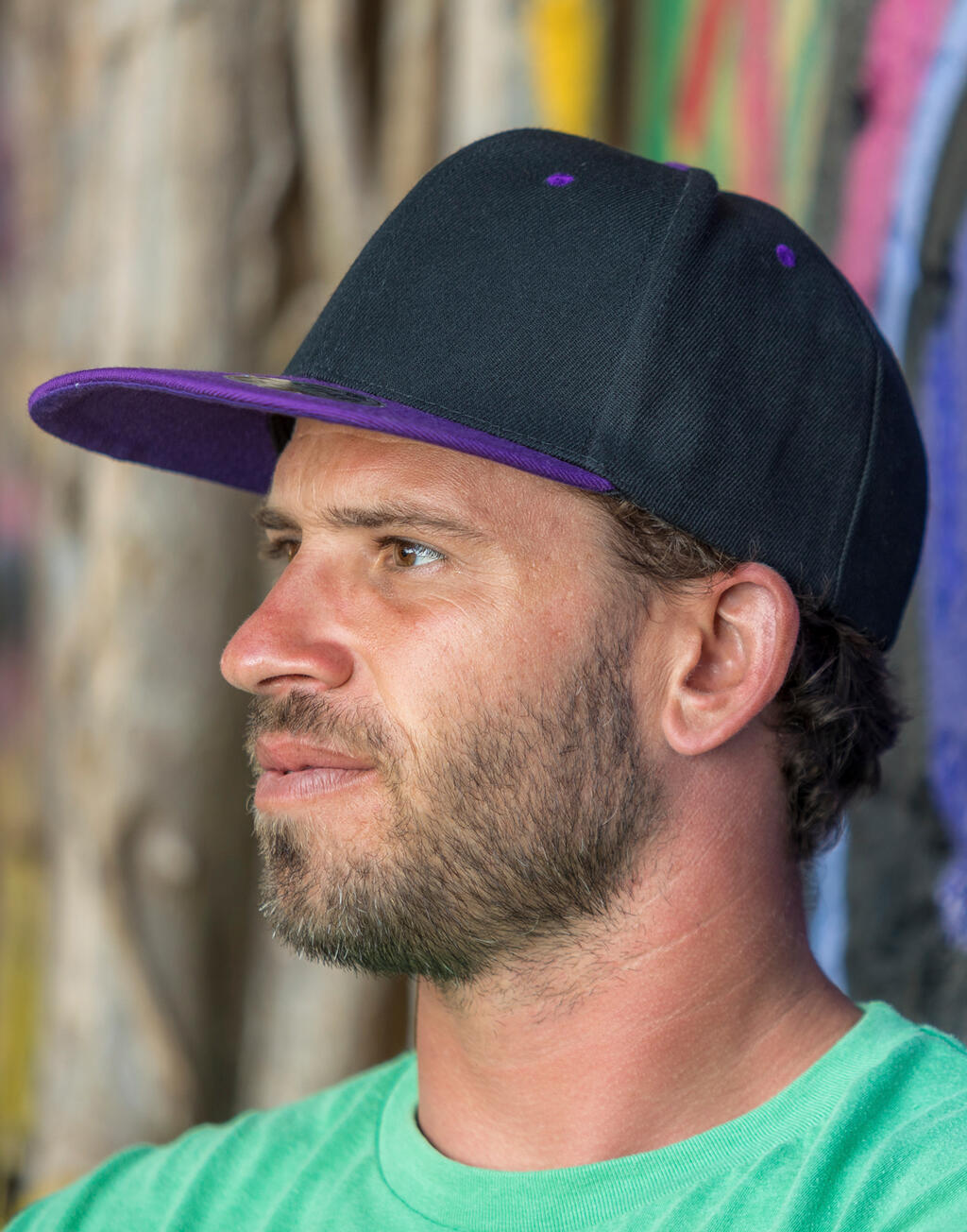  Bronx Original Flat Peak Dual Color in Farbe White/Black