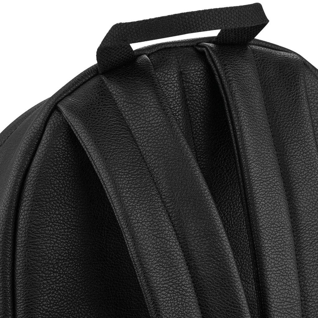  Faux Leather Fashion Backpack in Farbe Black