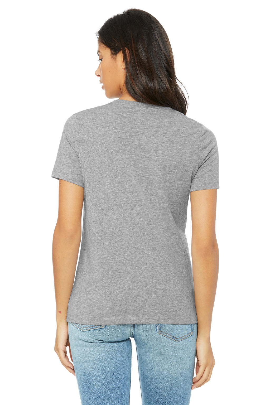  Women's Relaxed CVC Jersey Short Sleeve Tee in Farbe Heather Natural