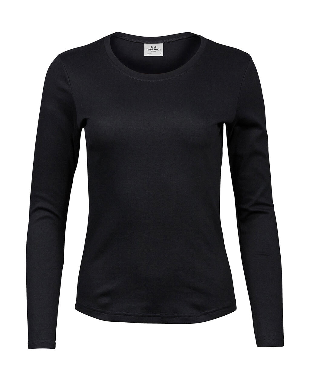  Ladies' LS Interlock T-Shirt in Farbe Black