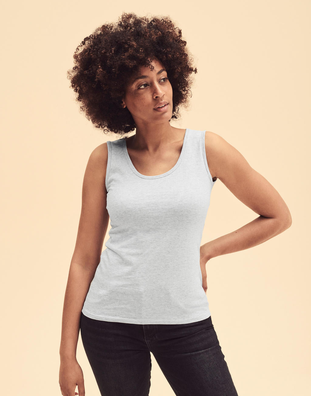  Ladies' Valueweight Vest in Farbe White