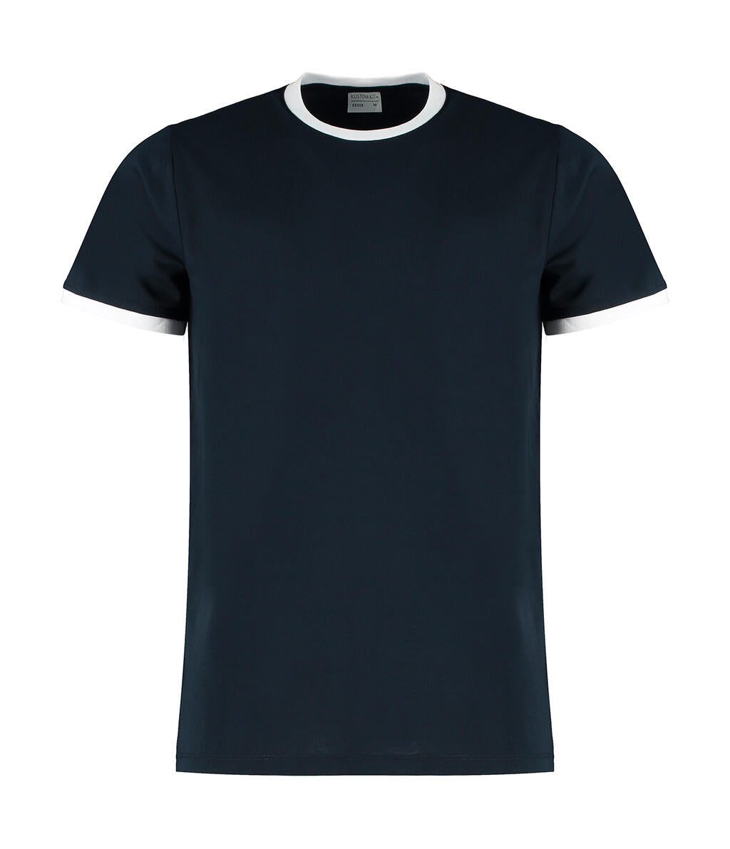  Fashion Fit Ringer Tee in Farbe Navy/White