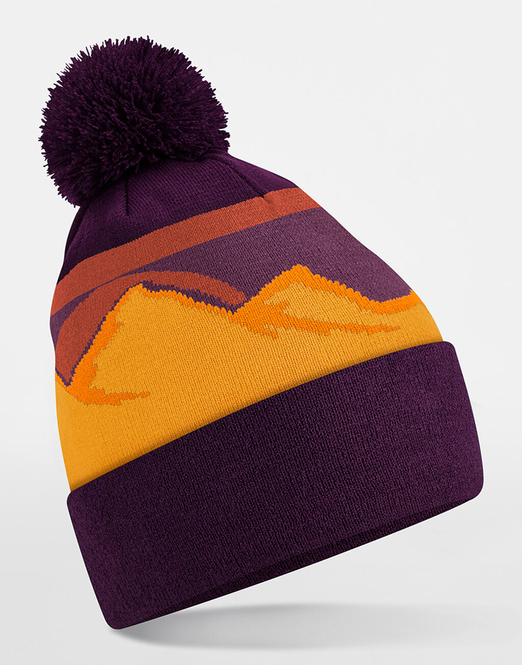 Mountain Peaks Pom Pom Beanie - ShirtStore