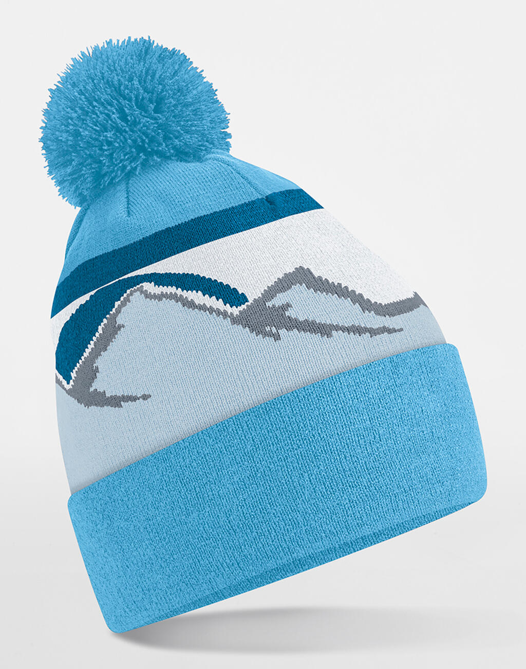 Mountain Peaks Pom Pom Beanie - ShirtStore