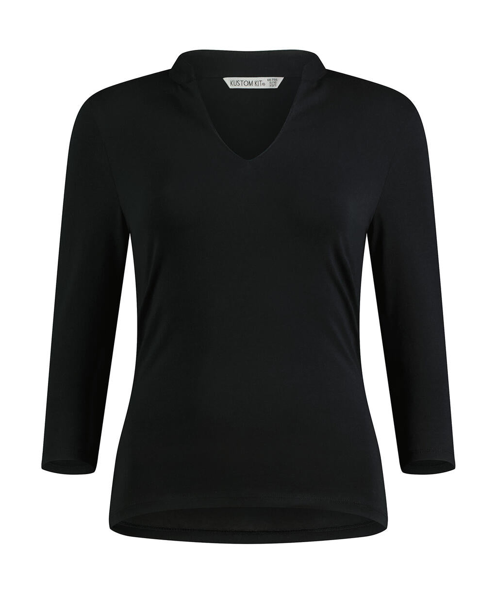 Regular Fit Mandarin Collar Top 3/4 Sleeve - ShirtStore