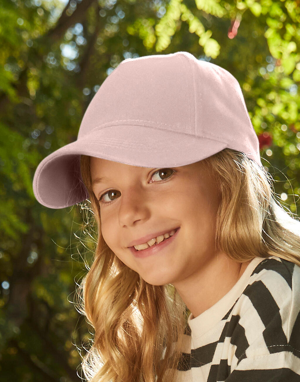  Junior Organic Cotton 5 Panel Cap in Farbe White