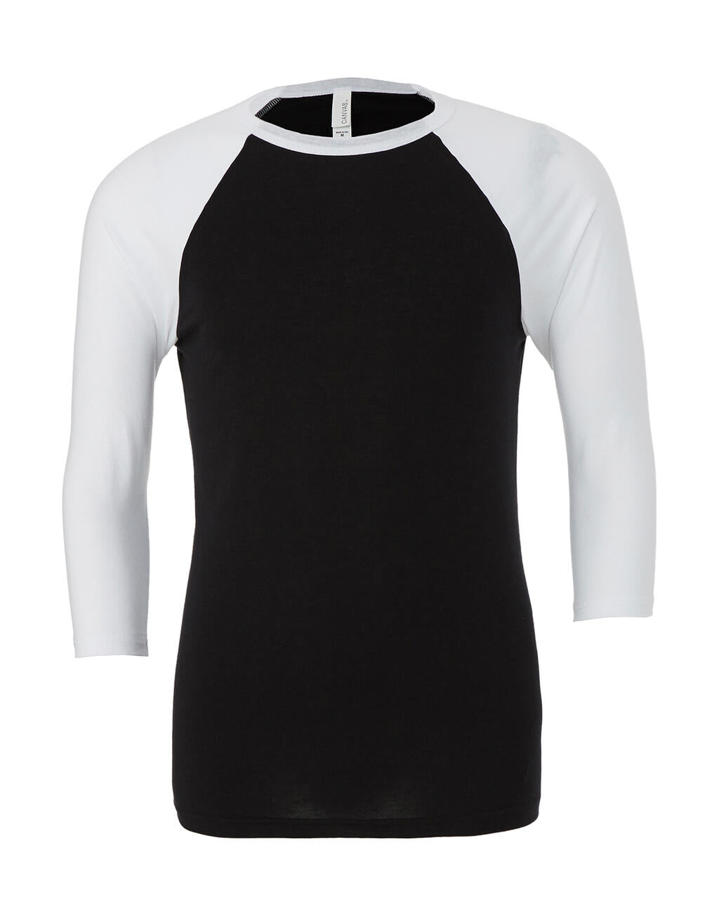  Unisex 3/4 Sleeve Baseball T-Shirt in Farbe Black/White