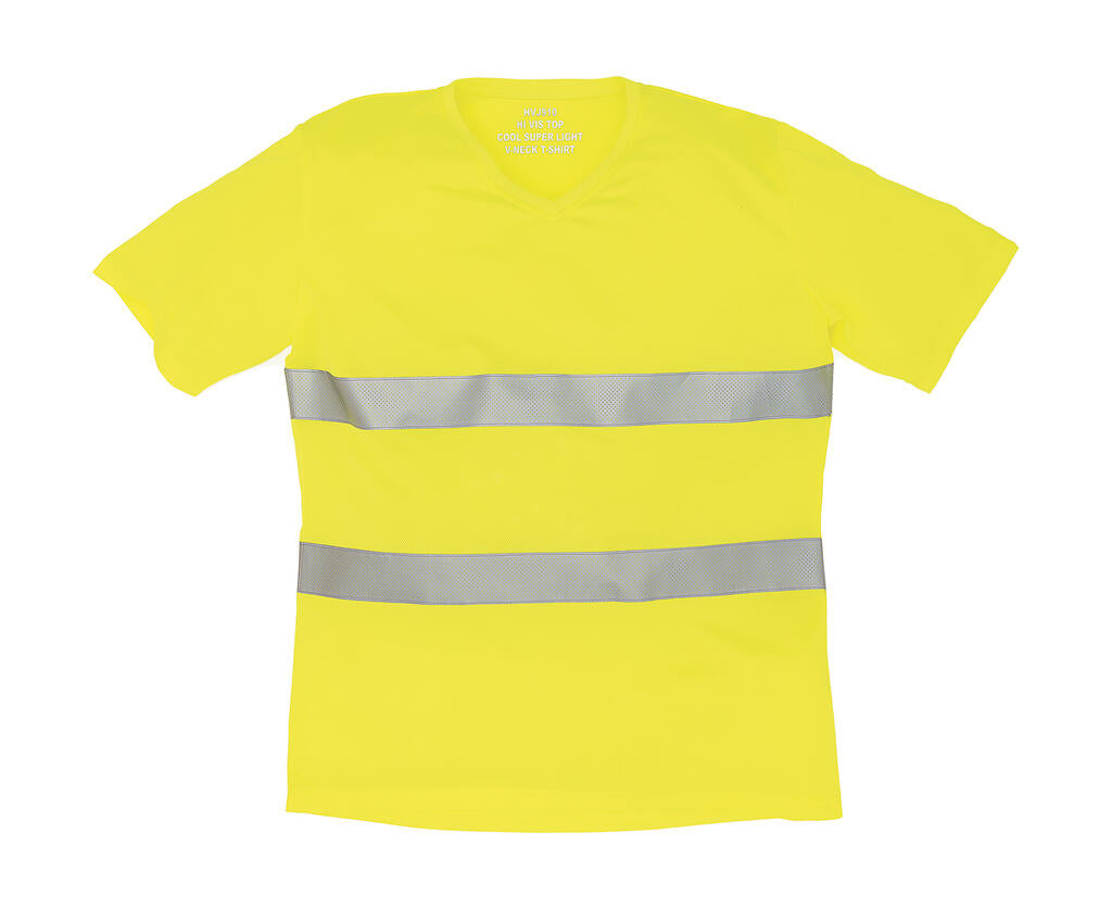  Fluo Super Light V-Neck T-Shirt in Farbe Fluo Yellow