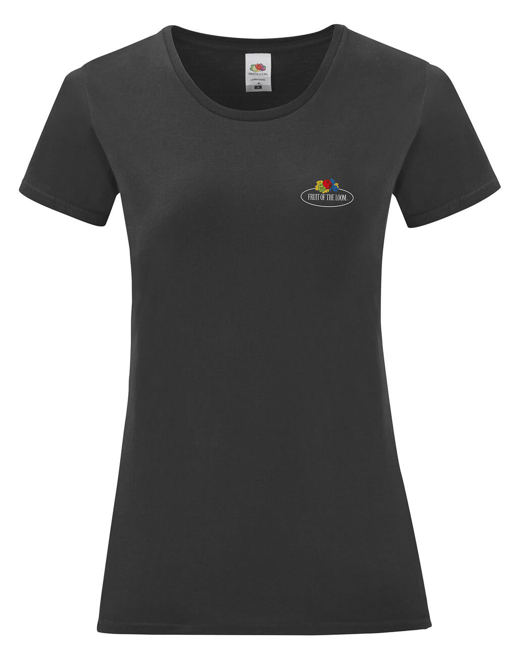  Ladies Vintage T Small Logo Print in Farbe White