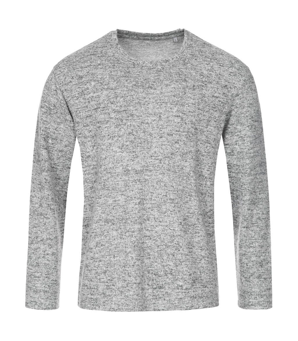  Knit Long Sleeve in Farbe Light Grey Melange