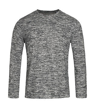  Knit Long Sleeve in Farbe Dark Grey Melange