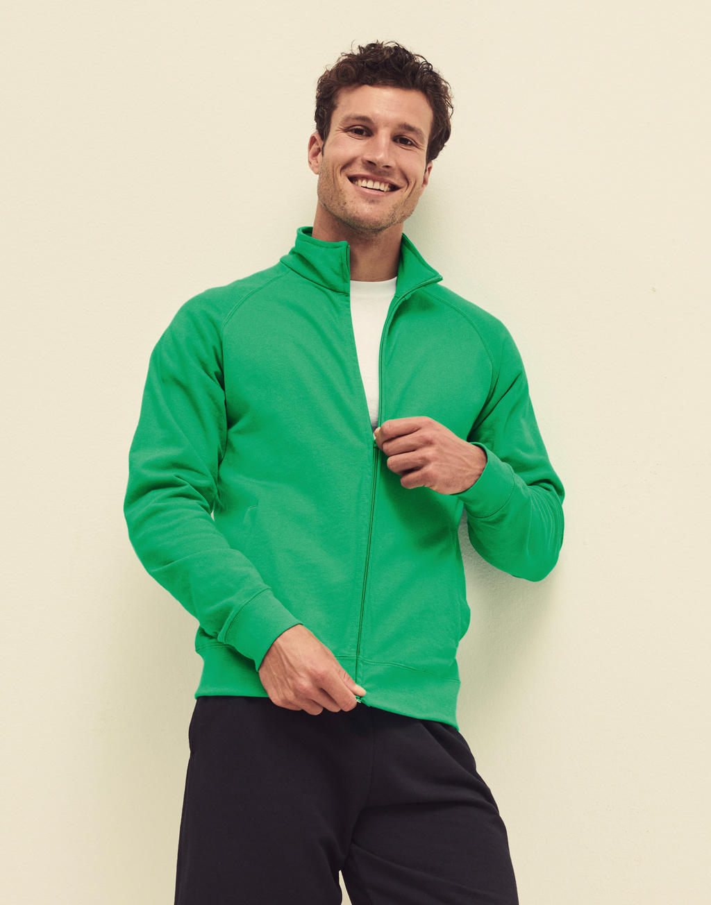  Lightweight Sweat Jacket in Farbe White