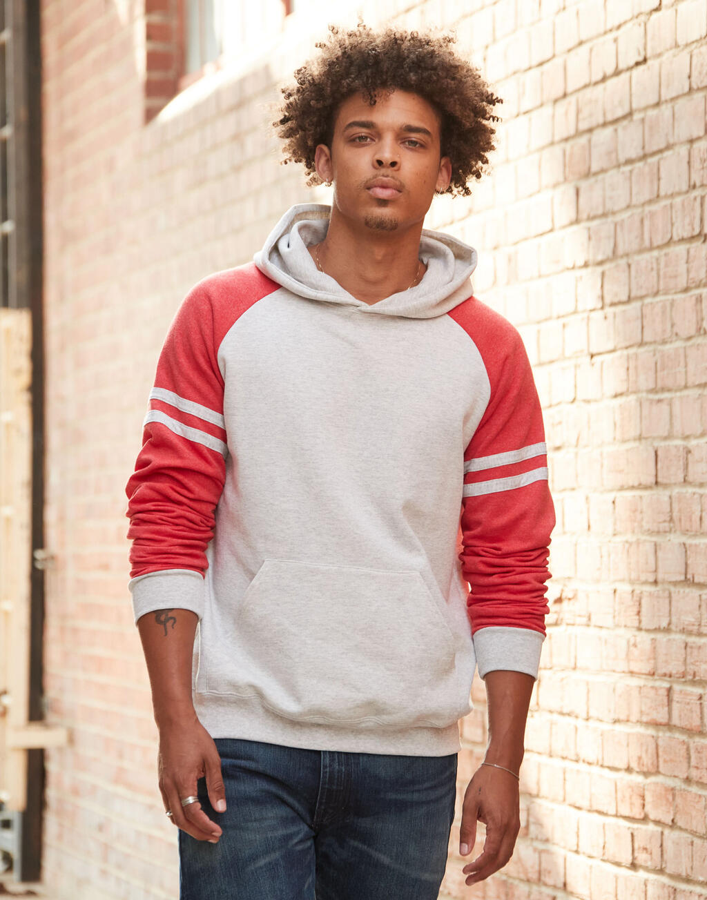 NuBlend Varsity Colour-Block Hooded Sweatshirt - ShirtStore