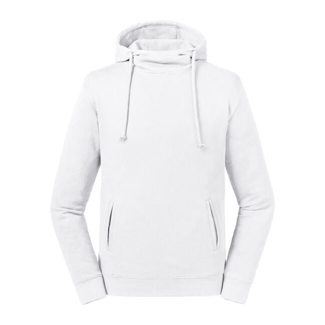  Pure Organic High Collar Hooded Sweat in Farbe White
