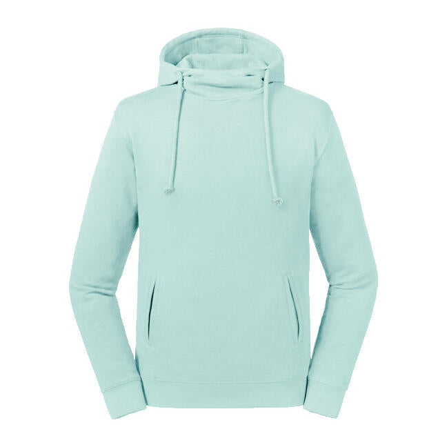  Pure Organic High Collar Hooded Sweat in Farbe Aqua